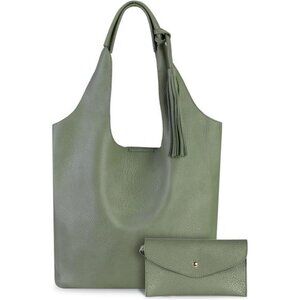 Slouchy Hobo Bags for Women Light Green079